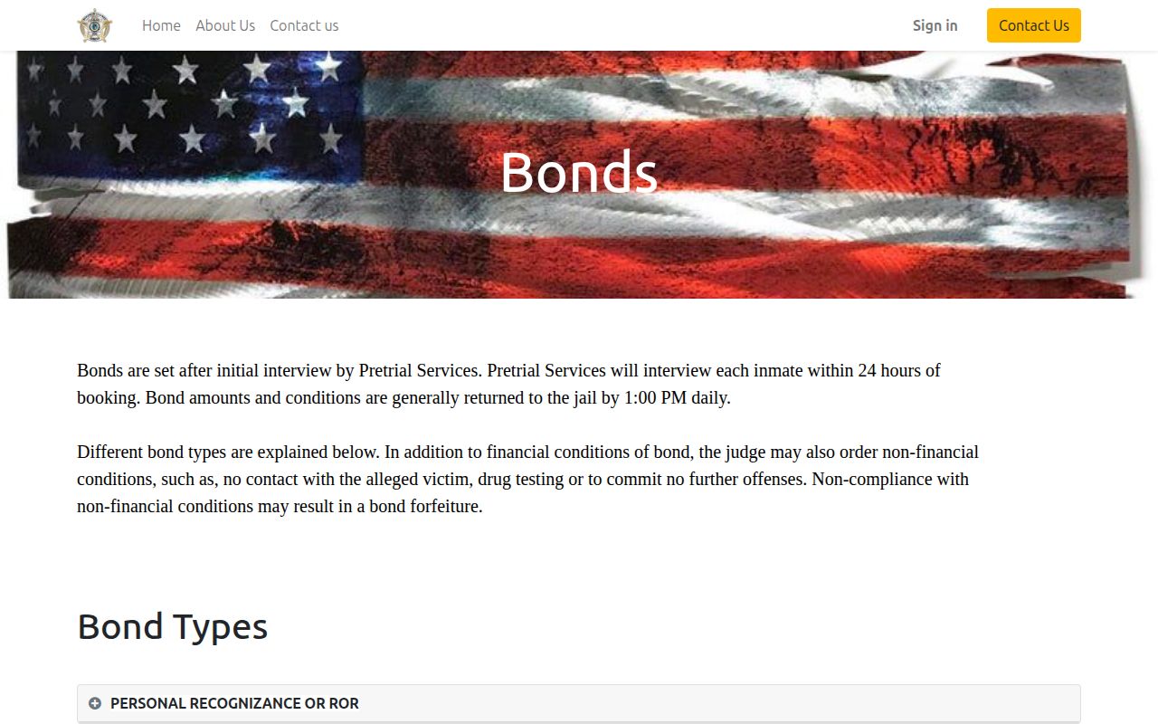 Simpson County Detention Center official bonds information page