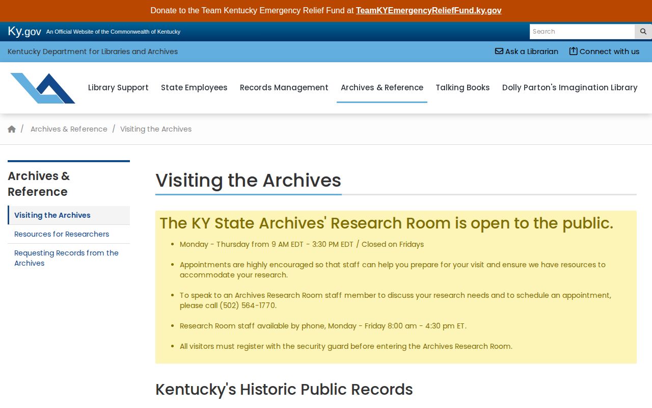 Kentucky State Archives information for older Simpson County arrest records